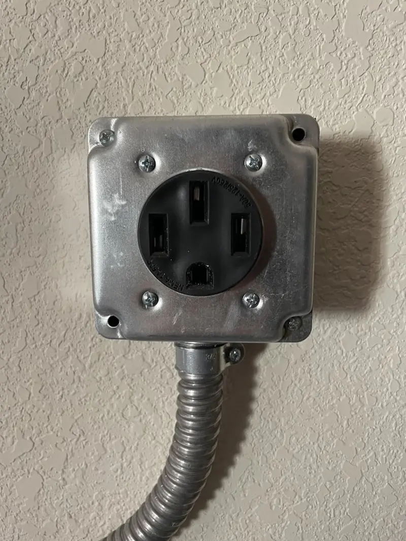 NEMA 14-50 outlet installed for Smart Home Electrical in Floris